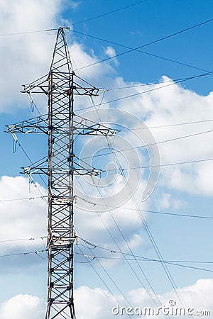 High Voltage Electric Tower. High voltage post or High voltage tower Power concept Stock Photo