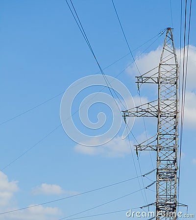 High Voltage Electric Tower. High voltage post or High voltage tower Power concept Stock Photo