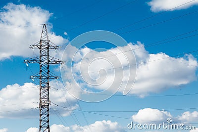 High Voltage Electric Tower. High voltage post or High voltage tower Power concept Stock Photo