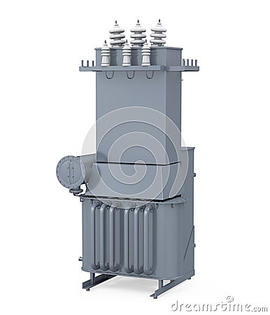 High Voltage Power Transformer Isolated Stock Photo