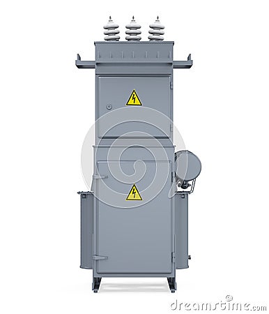 High Voltage Power Transformer Isolated Stock Photo
