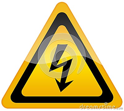 High voltage sign Stock Photo