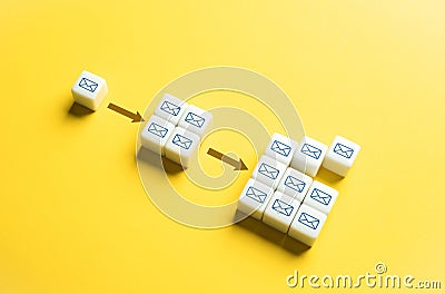 High volume of emails requires more optimal processing methods. Stock Photo