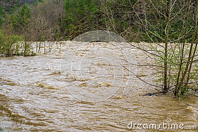 High Water Rapids on the Maury River Stock Photo