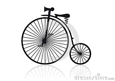 High wheel bicycle Vector Illustration