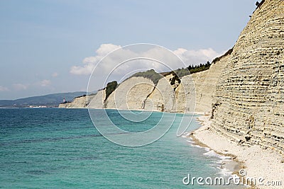 White cliffs in Gelendzhik, Russia Stock Photo