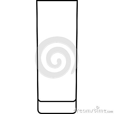 Highball glass icon, cocktail glass name related vector Vector Illustration