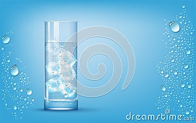 Highball water glass Vector Illustration