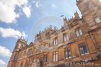 Highclere Castle famous as downton abbey in newbury England Editorial Stock Photo