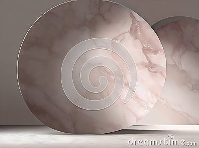 Classy highend minimal marble stage. Soft dreamy Stock Photo