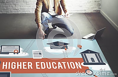 Higher Education Academic Bachelor Financial Aid Concept Stock Photo