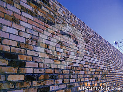 The highest brick wall Stock Photo