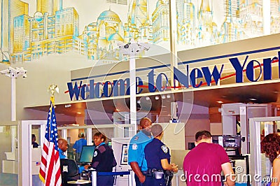 Highest level security in new york airports Editorial Stock Photo