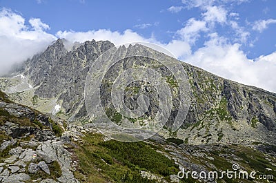 Highest peak of Tatra mountains and Slovakia named Gerlachovsky stit (Gerlach) Stock Photo