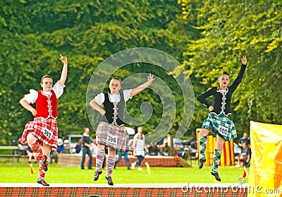 Highland Dancers at Strathpeffer. Editorial Stock Photo