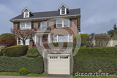 Highland drive residential neighborhood Seattle WA Stock Photo