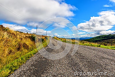 Highland road, Scotland Stock Photo