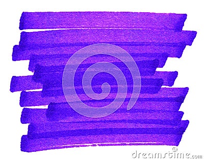 Highlight pen brush purple for marker, highlighter brush marking for headline, scribble mark stroke of highlighted pen Stock Photo