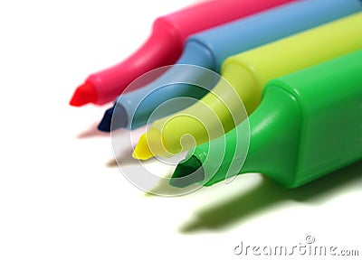 Highlight Pens Stock Photo