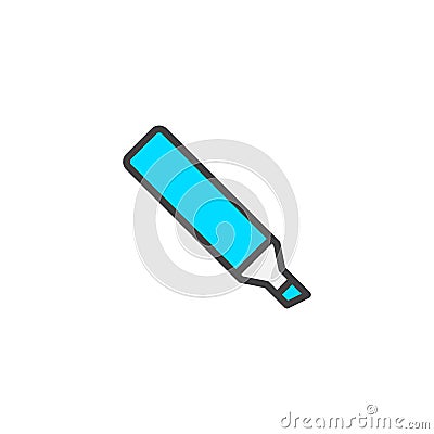 Highlighter pen filled outline icon Vector Illustration