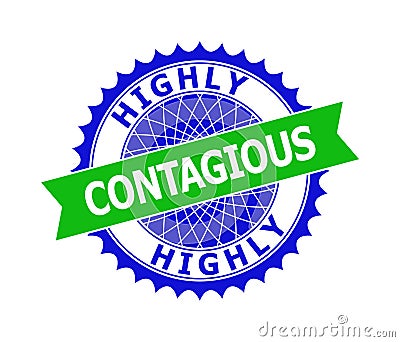 HIGHLY CONTAGIOUS Bicolor Clean Rosette Template for Stamps Stock Photo