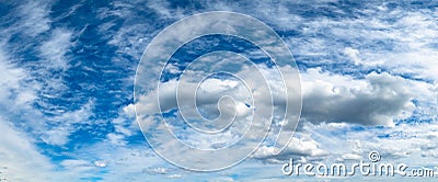 Highly detailed blue cloudy sky background Stock Photo