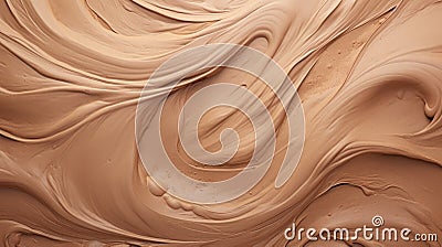 Highly Detailed Brown Coloured Liquid And Powder Makeup Texture Stock Photo