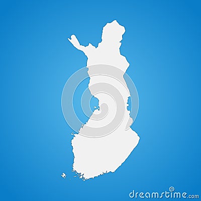 Highly detailed Finland map with borders isolated on background Vector Illustration