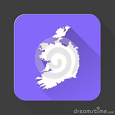 Highly detailed Ireland map with borders isolated on background Vector Illustration