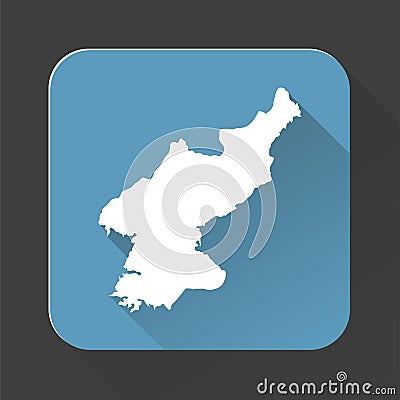 Highly detailed North Korea map with borders isolated on background Vector Illustration