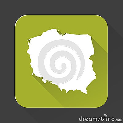 Highly detailed Poland map with borders isolated on background Vector Illustration