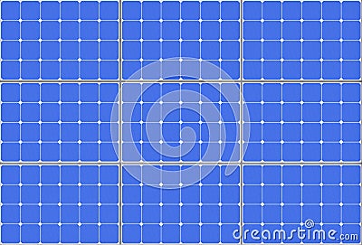 Highly Detailed Solar Cell Pattern Panel. 3d Rendering Stock Photo