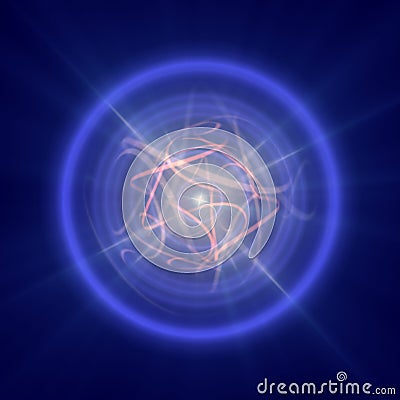 Highly magnetized rotating neutron star Cartoon Illustration