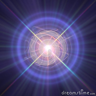 Highly magnetized rotating neutron star Cartoon Illustration