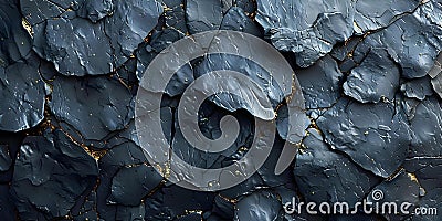 Highresolution 3D rendering of a luxurious black obsidian mineral rock background perfect for a Stock Photo