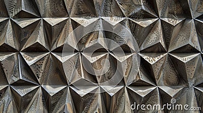 A highresolution shot of a large soundabsorbing panel featuring a unique pattern carved into its surface. The pattern Stock Photo