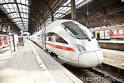 Highspeed train in station Editorial Stock Photo