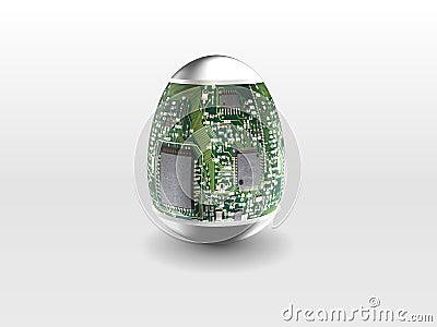 Hight technology Easter eggs Stock Photo