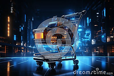 Hightech Black Friday online shopping concept Stock Photo