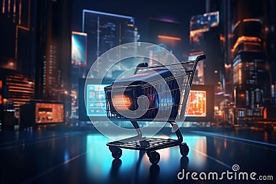 Hightech Black Friday online shopping concept Stock Photo
