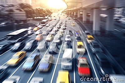 Highway, automobile driving Stock Photo