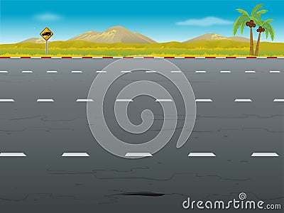 Highway background Cartoon Illustration