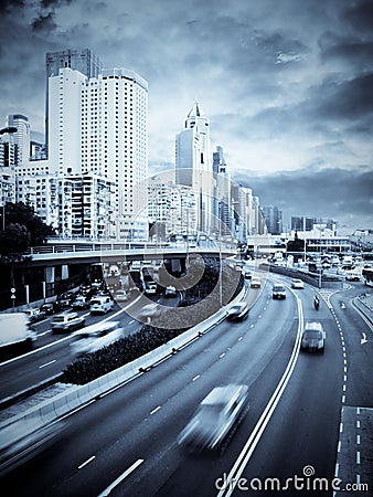 Highway in the city Stock Photo