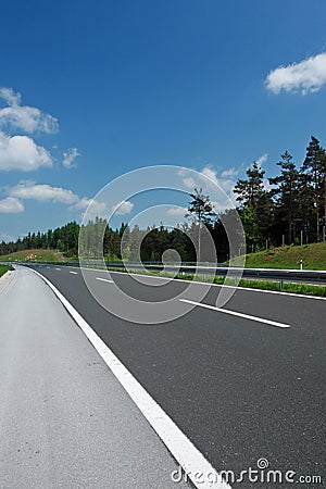 Highway curve Stock Photo