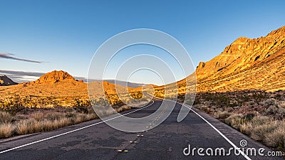 A highway in the Desert Lake Mead National Recreation Area Nevada Stock Photo