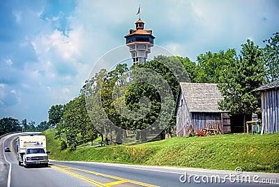Highway 76 in Front of Shepherd of the Hills Farm Editorial Stock Photo
