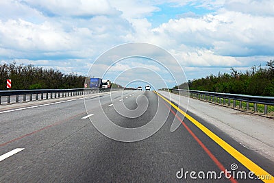 Highway going into the distance Stock Photo