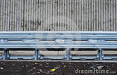 Highway guardrail Stock Photo