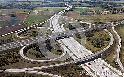 Highway interchange Stock Photo