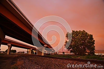 Highway overpass Stock Photo